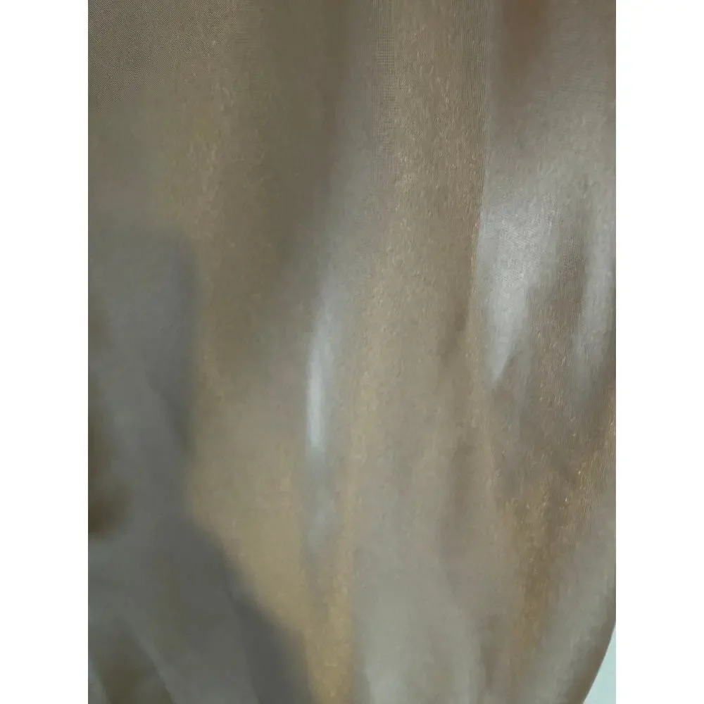 Bebe Champagne Satin Slip Dress Cowl Neck Size Large - Picture 5 of 8